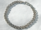 925 Italy Silver Double Curb Chain Link Bracelet $15.00