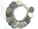 Farthing Coin Charm Bracelet $10.00