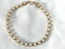 Gold & Faux Pearl Tennis Bracelet $8.00