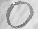 925 Italy Silver Rope Chain Bracelet $15.00