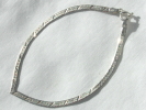 925 Italy Silver Textured Snake Chain Bracelet $15.00