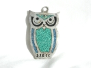 Owl Wafer Pendant Charm $4.95