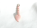 Pink Heart Pendant Charm $2.95