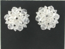 Faceted Crystal Cluster Clip On Earrings $4.95
