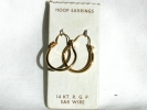 14K Small Ear Wire Hoop Earrings $7.95