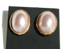 Faux Pink Pearl and Gold Post Earrings $9.95