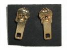 Gold Zipper Post Earrings $4.95