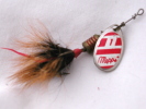 Mepps Aglia Dressed #2 Red and White Spinning Lure $3.55