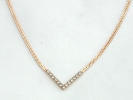 Avon Gold and CZ Diamond Chevron Necklace $14.95