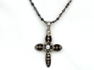925 Silver Cross and Pearl Pendant Necklace $49.95