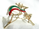 Gerry's Flying Reindeer Christmas Brooch $9.95