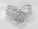 Gerry's Silver Bow Christmas Brooch $4.95