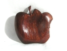 Hand Carved Redwood Apple Brooch $9.95