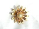 Vintage Gold Tone Sunflower Brooch $9.95