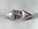 925 Silver Amethyst Heart Ring $20.00