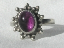 Sterling Silver Faux Amethyst Ring $20.00