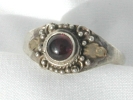 925 Silver Garnet Solitaire Ring $10.00