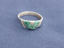 925 Silver Mexico Turquoise V Ring $10.00