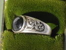 Silver and Onyx Flower Ring $20.00