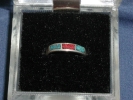 Silver and Turquoise Ring Band $10.00